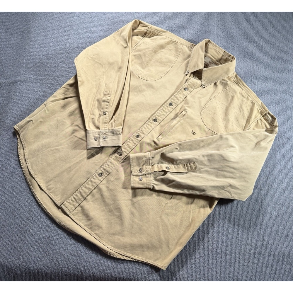 King Ranch Shooting Shirt Mens XL Button Down Long Sleeve Beige Hunting *